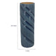 Decorative Flower Vase | Textured Herringbone | Blue Ceramic | 20"