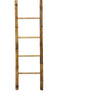 Natural Bamboo Ladder | Decorative & Utility Leaning Rack | 86" Brown