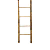 Natural Bamboo Ladder | Decorative & Utility Leaning Rack | 86" Brown