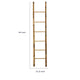 Natural Bamboo Ladder | Decorative & Utility Leaning Rack | 86" Brown