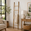 Natural Bamboo Ladder | Decorative & Utility Leaning Rack | 86" Brown