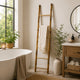 Natural Bamboo Ladder | Decorative & Utility Leaning Rack | 86" Brown