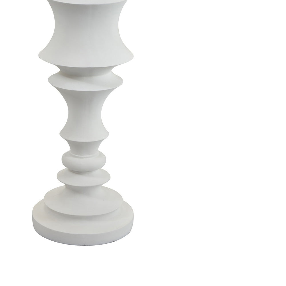 Tabletop Décor C&le Holder | Tiered Baluster Style | White Resin | 18"