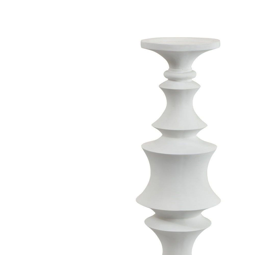 Tabletop Décor C&le Holder | Tiered Baluster Style | White Resin | 18"