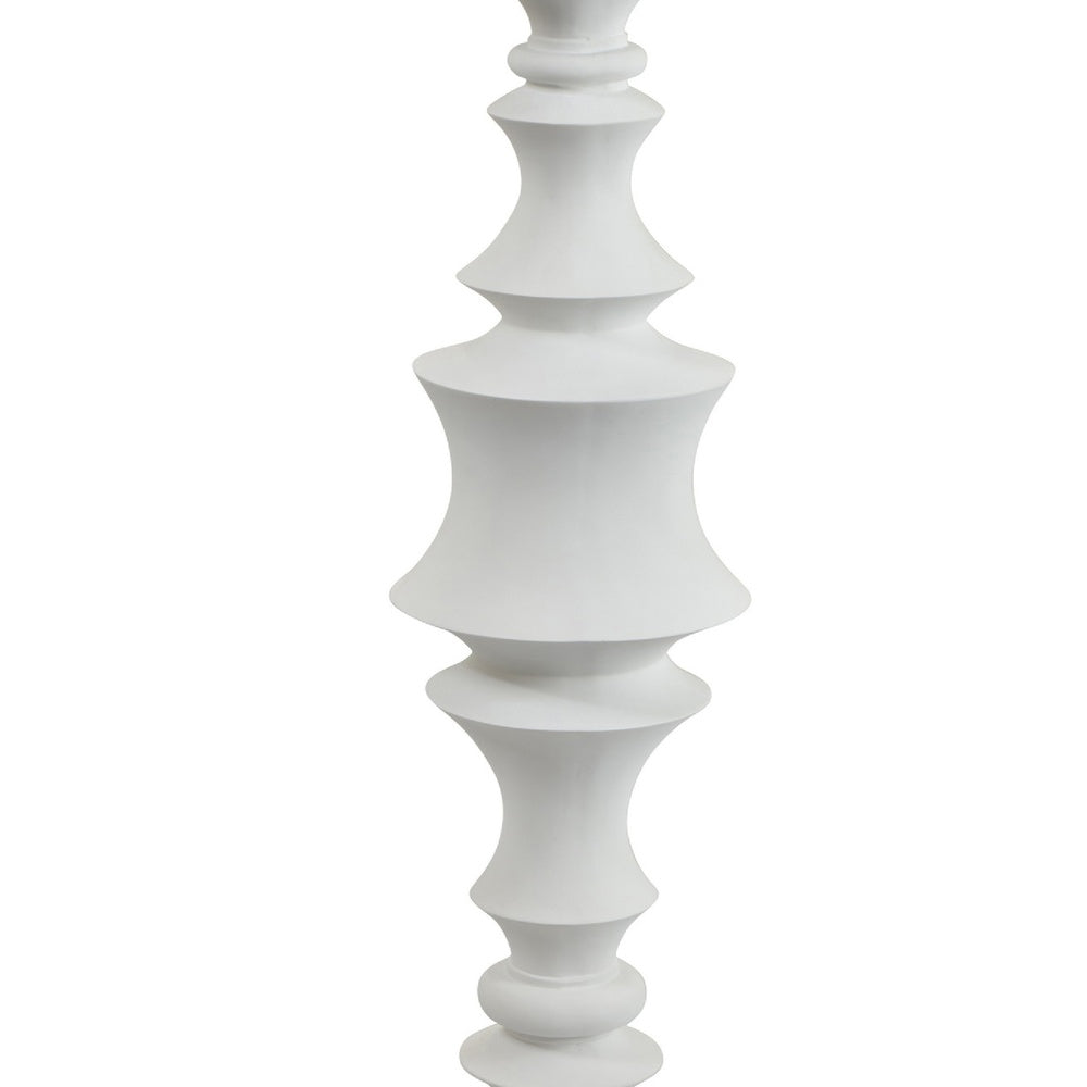 Tabletop Décor C&le Holder | Tiered Baluster Style | White Resin | 18"
