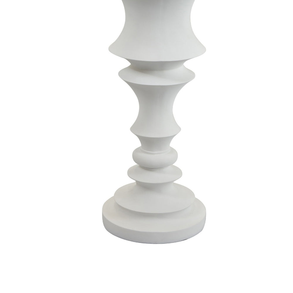 Tabletop Décor C&le Holder | Tiered Baluster Style | White Resin | 18"