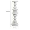 Tabletop Décor C&le Holder | Tiered Baluster Style | White Resin | 18"