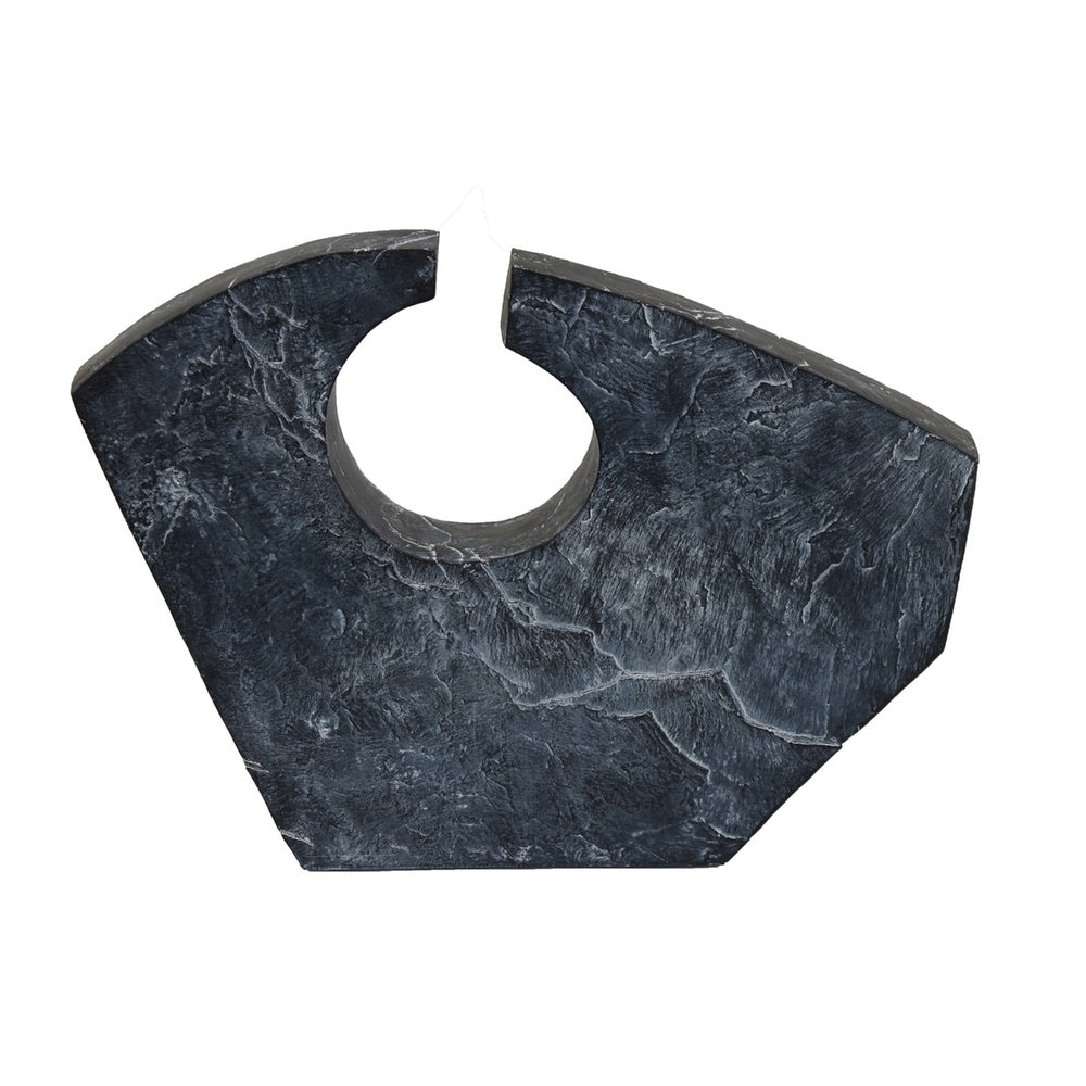 Tabletop Décor | Circular Cutout | Marble Accent Gray Resin | 16"