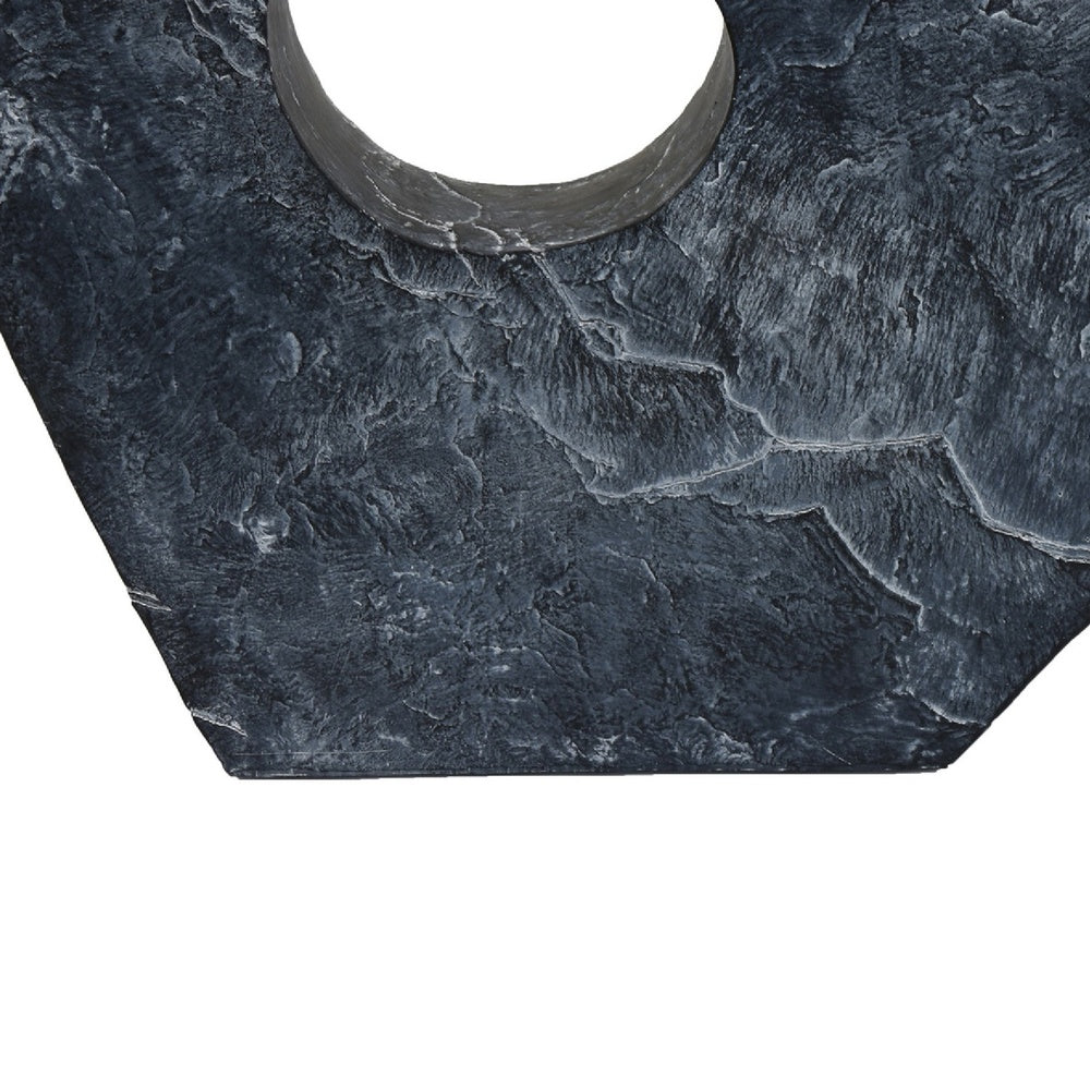 Tabletop Décor | Circular Cutout | Marble Accent Gray Resin | 16"