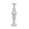 Tabletop Décor C&le Holder | Fluted Turned Baluster | White Resin | 18"