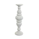 Tabletop Décor C&le Holder | Fluted Turned Baluster | White Resin | 18"