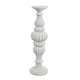 Tabletop Décor C&le Holder | Fluted Turned Baluster | White Resin | 18"