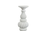 Tabletop Décor C&le Holder | Fluted Turned Baluster | White Resin | 18"