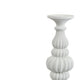 Tabletop Décor C&le Holder | Fluted Turned Baluster | White Resin | 18"
