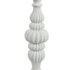 Tabletop Décor C&le Holder | Fluted Turned Baluster | White Resin | 18"