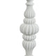 Tabletop Décor C&le Holder | Fluted Turned Baluster | White Resin | 18"