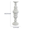 Tabletop Décor C&le Holder | Fluted Turned Baluster | White Resin | 18"