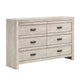 Full Bedroom Set, Beige, Black Wood, 3 Piece Set with Nightstand and Dresser