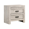 Full Bedroom Set, Beige, Black Wood, 2 Piece Set with Nightstand