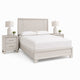 Queen Bedroom Set, White, Silver Wood, 3 Piece Set with 2 Nightstands