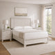 Queen Bedroom Set, White, Silver Wood, 3 Piece Set with 2 Nightstands