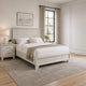Queen Bedroom Set, White, Silver Wood, 2 Piece Set with Nightstand