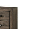 Queen Bedroom Set, Gray, Ivory, Brown Wood, 3 Piece Set with 2 Nightstands