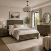 Full Bedroom Set, Brown Wood, 3 Piece Set with Nightstand and Dresser