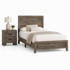 Full Bedroom Set, Brown Wood, 2 Piece Set with Nightstand