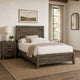 Full Bedroom Set, Brown Wood, 2 Piece Set with Nightstand