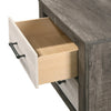 Queen Bedroom Set, Gray, White, Light Ash, Black Wood, 2 Piece Set with Nightstand