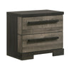 King Bedroom Set, Gray, Ebony Black Wood, 4 Piece Set with Dresser and 2 Nightstands