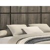 Queen Bedroom Set, Gray, Ebony Black Wood, 2 Piece Set with Nightstand