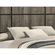 Queen Bedroom Set, Gray, Ebony Black Wood, 2 Piece Set with Nightstand