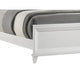 Queen Bedroom Set, White, Silver Wood, 3 Piece Set with 2 Nightstands