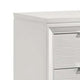 Queen Bedroom Set, White, Silver Wood, 3 Piece Set with 2 Nightstands