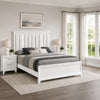 Queen Bedroom Set, White, Silver Wood, 3 Piece Set with 2 Nightstands
