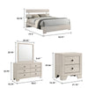 Full Bedroom Set, White, Black Wood, 3 Piece Set with Nightstand and Dresser