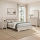 Full Bedroom Set, White, Black Wood, 3 Piece Set with Nightstand and Dresser