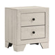 Full Bedroom Set, White, Black Wood, 2 Piece Set with Nightstand