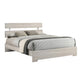 Queen Bedroom Set, White, Black Wood, 4 Piece Set with 2 Nightstands and Dresser