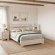 Queen Bedroom Set, White, Black Wood, 3 Piece Set with 2 Nightstands