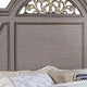 Queen Bedroom Set, Gray, Brass, Clear Wood, 2 Piece Set with Nightstand
