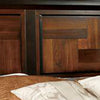 Queen Bedroom Set, Brown Wood, 2 Piece Set with Nightstand