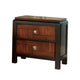 Queen Bedroom Set, Brown Wood, 2 Piece Set with Nightstand