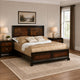 Queen Bedroom Set, Brown Wood, 3 Piece Set with 2 Nightstands