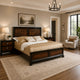 Queen Bedroom Set, Brown Wood, 3 Piece Set with 2 Nightstands