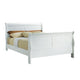 Queen Bedroom Set, White Wood, 3 Piece Set with 2 Nightstands