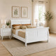 Queen Bedroom Set, White Wood, 3 Piece Set with 2 Nightstands