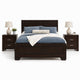 Queen Bedroom Set, Brown Wood, 3 Piece Set with 2 Nightstands